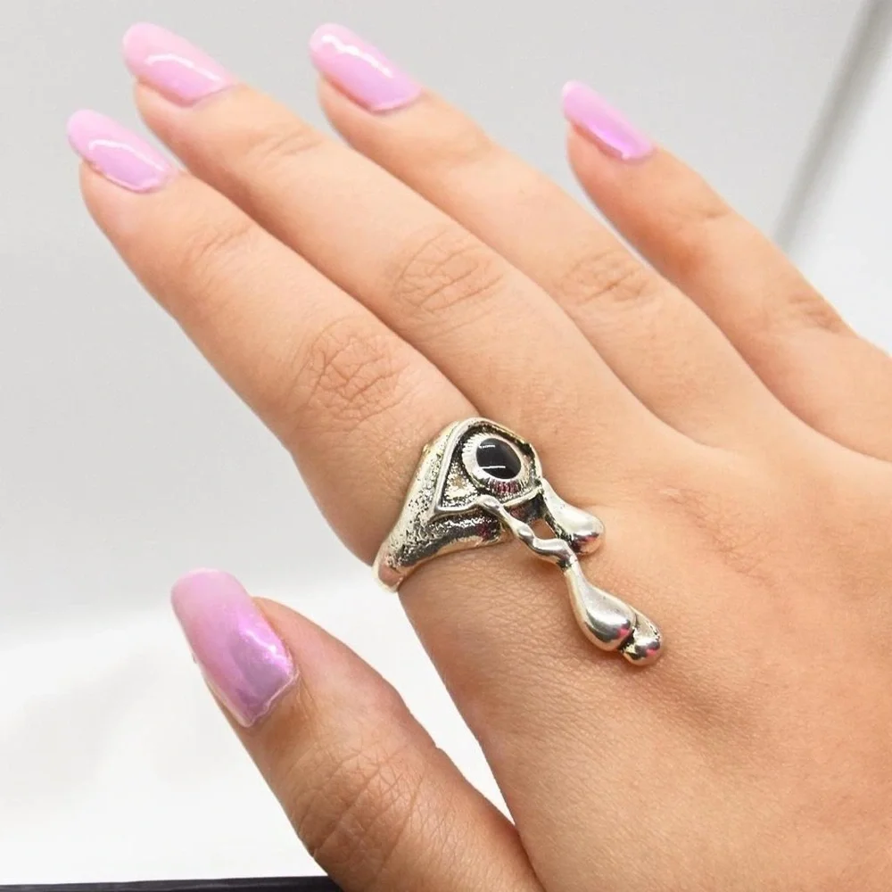 Trippy Dripping Eye Ring